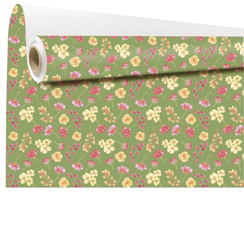 Picture of Kraft Paper Green Rose 79cm x 40m